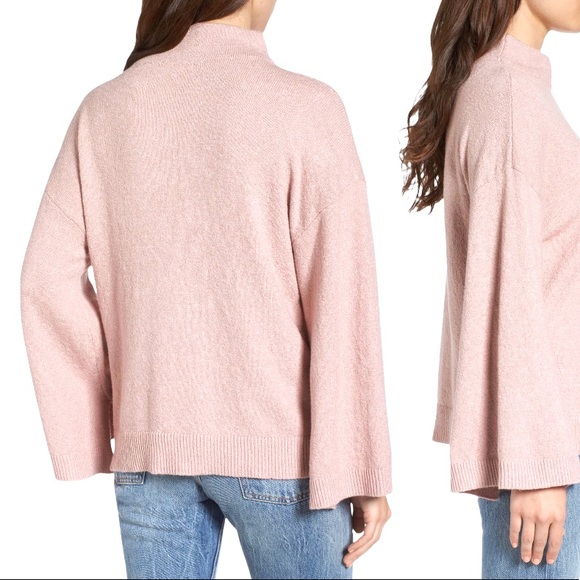 BP Soft Dusty Pink Bell Dolman Sleeve Mock Neck Sweater from Nordstrom - Picture 7 of 13